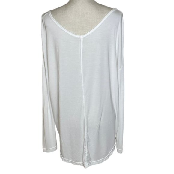 FREE PEOPLE Moonshine White V-Neck Tunic Top - Size Medium - Picture 6 of 9